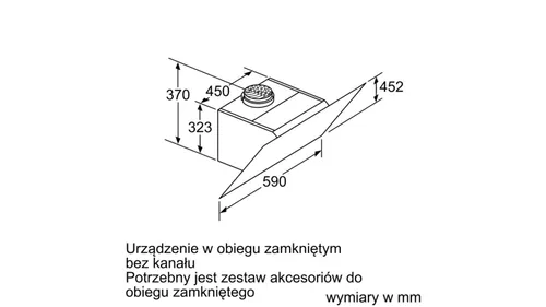 Okap Bosch DWK67CM60 Czarny