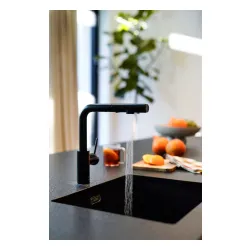 Bateria KFA Armatura Duero Pure Basic Pull-Out 6623-113-81 Czarny Stal szlachetna