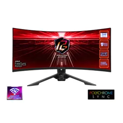 Monitor ASrock Phantom Gaming PG34WQ15R3A - gamingowy - zakrzywiony - 34" - UWQHD - 165Hz - 1ms