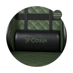 Fotel Cobra Draco CRF194 Gamingowy do 130kg Skóra ECO Zielono-czarny