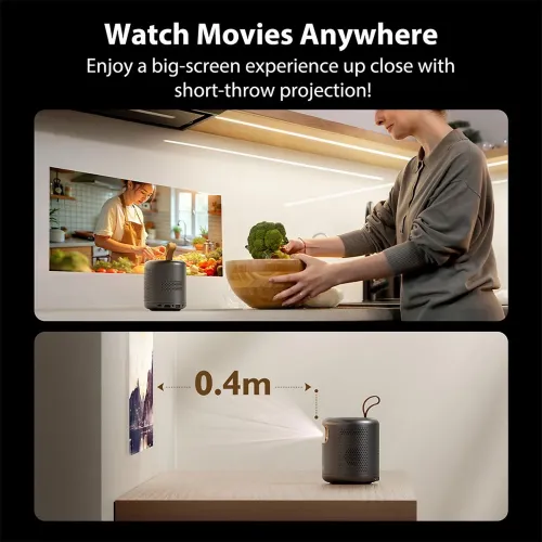 Projektor ETOE Dolphin LED DLP Full HD Wi-Fi Bluetooth Chromecast AirPlay Google TV