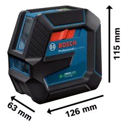 Bosch GLL 2-15 G Professional Çapraz Lazer (+braket + Tavan tokası)