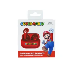 Słuchawki bezprzewodowe OTL Technologies Super Mario TWS Earphones Dla Dzieci Dokanałowe Bluetooth 5.3 Czerwony