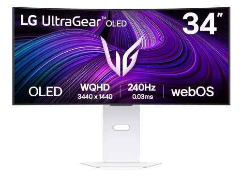 Monitor LG UltraGear 34GX90SA-W 34" UWQHD OLED 240Hz 0,03ms Zakrzywiony Gamingowy