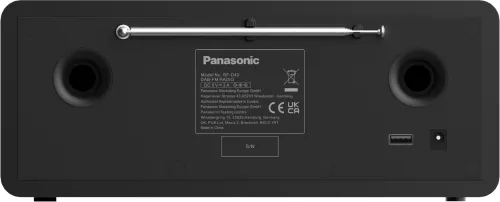 Radioodbiornik Panasonic RF-D40EG-K Radio FM, DAB+ Internetowe Wi-Fi Bluetooth Czarny