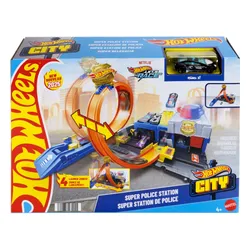 Tor Hot Wheels City Posterunek policji Super Pętla JBM71