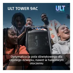 Power Audio Sony ULT Tower 9AC SRS-ULT900AC Bluetooth Mikrofon Karaoke Czarny
