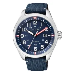 Zegarek CITIZEN Eco-Drive Military AW5000-16L Stalowo-niebieski