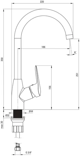 Bateria DEANTE Boro BMO N62M Czarny