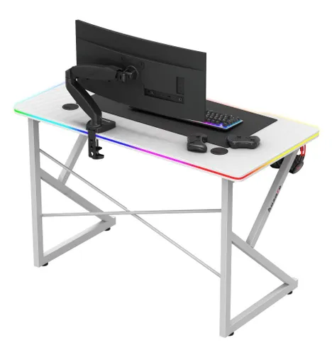 Biurko gamingowe HUZARO Hero 1.7 RGB Biały