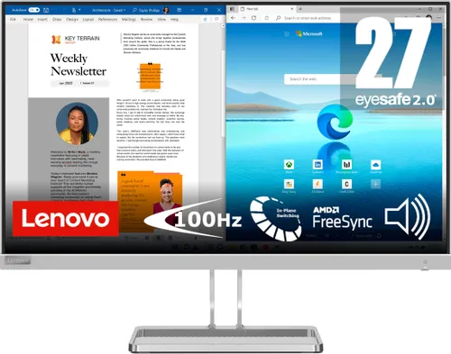 Monitor Lenovo L27i-40 (67ABKAC4EU) 27" Full HD IPS 100Hz 4ms