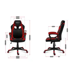 Fotel HUZARO Force 2.5 Czarno-czerwony