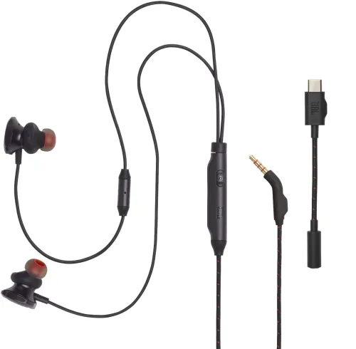 Słuchawki przewodowe z mikrofonem JBL Quantum 50C Dokanałowe Czarny