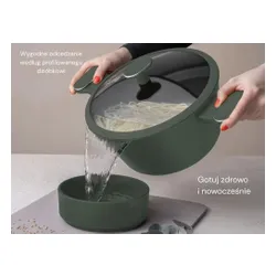 Zestaw patelni i garnków BERLINGER HAUS Matte Green BH 8208N (15 elementów)