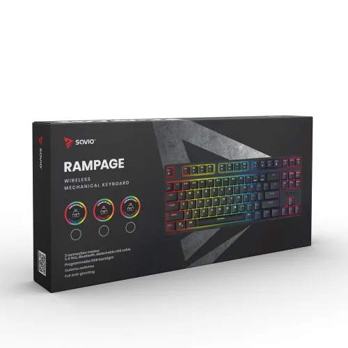 Klawiatura mechaniczna Savio Rampage - Outemu Red