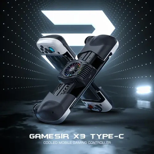 Pad GameSir HRG8582 X3 Type-C Mobile Gaming z uchwytem na telefon dla Android Przewodowy Biały