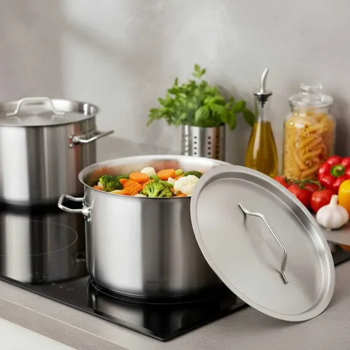 Garnek Gastronomiczny Z Pokrywą Stalową Ø38Cm 27L Kinghoff Kh-2025