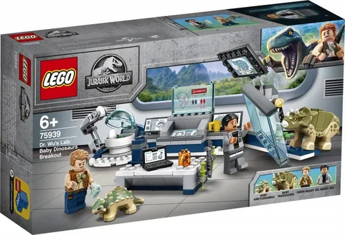 Конструктор Lego Jurassic World лаборатория доктора Ву: побег молодых динозавров (75939)