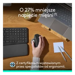 Myszka Logitech MX Ergo S bezprzewodowa czarna