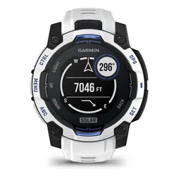 Smartwatch GARMIN Instinct 3 45mm Solar Biały + pasek biało-niebieski