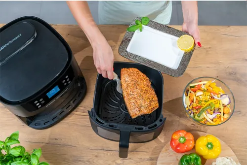 Air Fryer Frytkownica beztłuszczowa AI GÖTZE & JENSEN AF850T by Setti+ WiFi rozpoznawanie potraw i gotowanie na parze