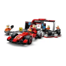 LEGO City 60443 F1 Pit stop i mechanicy z bolidem Ferrari