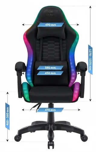 Fotel gamingowy HELL'S CHAIR HC-1000 LED Kids Czarny