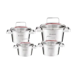 Zestaw garnków Ambition Selection Indukcja Stal nierdzewna 8 elementów