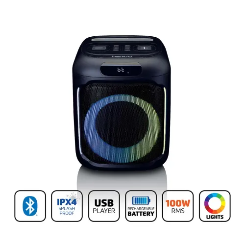 Power Audio Lenco PA-101BK 100W Bluetooth Czarny