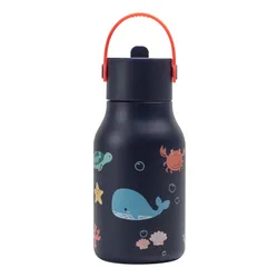 Butelka dziecięca na wodę Lund London Little Childrens Water Bottle 400 ml - ocean