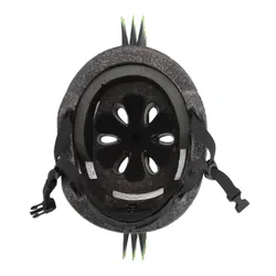 Kask rowerowy RASKULLZ T-Rex Bonez Mohawk Czarno-zielony dla Dzieci (rozmiar S)