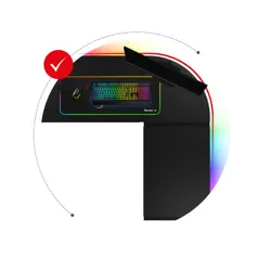 Biurko gamingowe HUZARO Hero 6.0 RGB Czarny