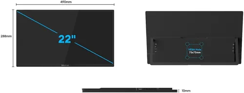 Monitor ZEUSLAP Z22P Pro 22" 2560x1440px 3 ms