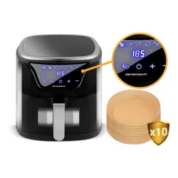 Frytkownica beztłuszczowa Air Fryer BERDSEN BD-652 5l Czarno-srebrny
