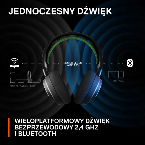 Słuchawki bezprzewodowe z mikrofonem SteelSeries Arctis Nova 7X Wireless Nauszne Czarny