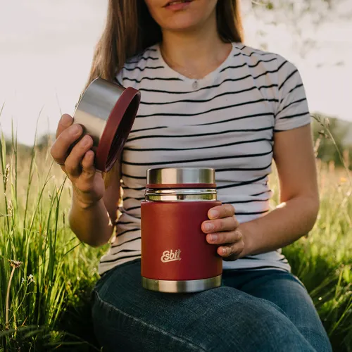 Termos na żywność Esbit Sculptor Stainless Steel Food Jug 750 ml burgundy