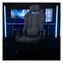 Fotel Arozzi Torretta Soft Fabric Dark Grey Gamingowy do 120kg Tkanina Ciemnoszary