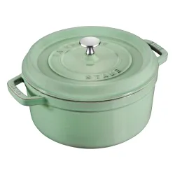 STAUB La Cocotte 6,7 l miętowy - garnek żeliwny z pokrywką