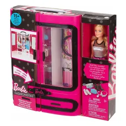 Кукла Барби Mattel Fashionistas гардероб чемодан розовый (DMT58)