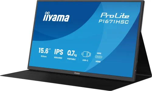 Monitor iiyama ProLite P1671HSC-B1 15,6" IPS Full HD 60Hz 3ms Przenośny