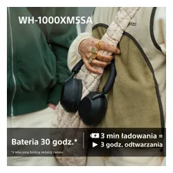 Słuchawki nauszne SONY WH-1000XM5SA ANC Czarny