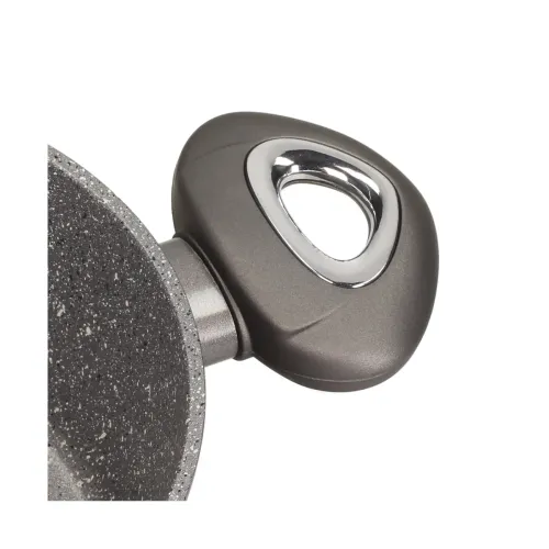 Garnek aluminiowy z pokrywką VALDINOX ROCK SZARY 1,8 l