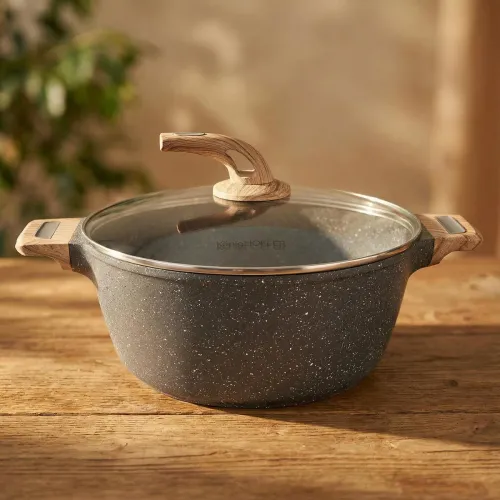 Garnek granitowy typu stone z pokrywką Konighoffer Fegato 6,2 l