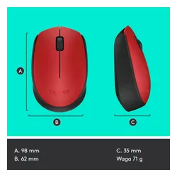 Myszka Logitech M171 Czerwony