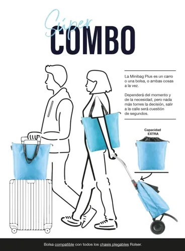 Zestaw Combo Rolser wózek składany I-Max MF 2L + torba - marengo