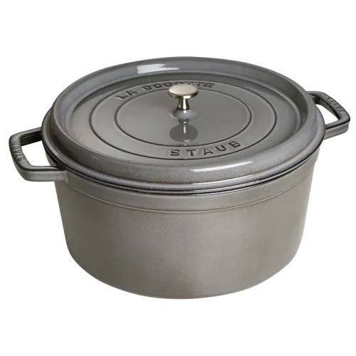 STAUB La Cocotte 12,6 l grafitowy - garnek żeliwny z pokrywką
