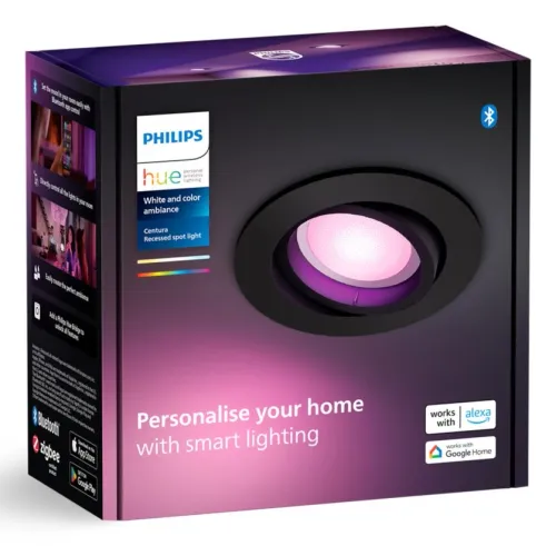 Oświetlenie punktowe Philips Hue White and Color Ambiance Centura 1szt. Czarny