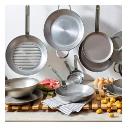 DE BUYER Mineral B Element 24 cm grafitowa - patelnia stalowa