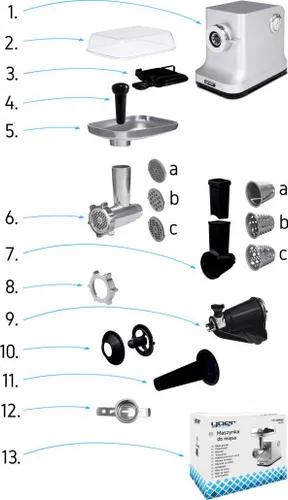 Yoer Öğütücü Elektrikli Öğütücü 6in1 + Öğütücü-YOER Grindo MG01S-ücretsiz nakliye