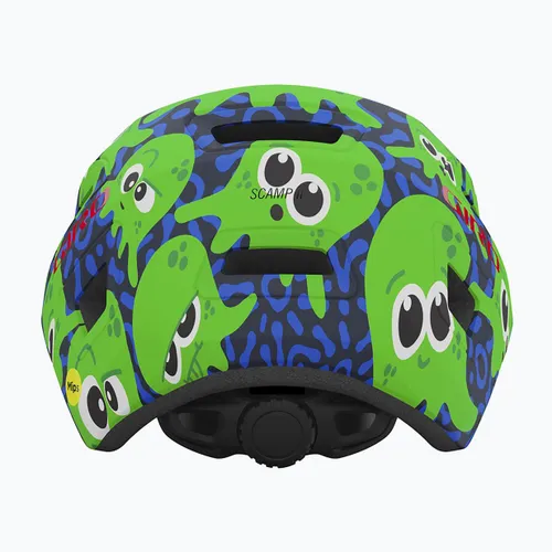 Kask rowerowy dziecięcy Giro Scamp II Jr matte midnight/bright green inked